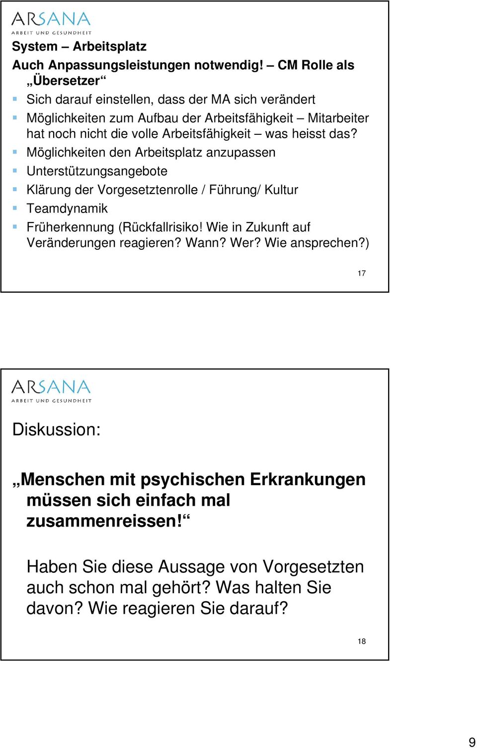 Arbeitsfähigkeit was heisst das?