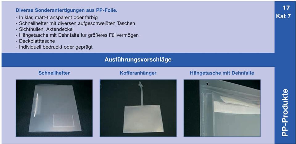 Taschen - Sichthüllen, Aktendeckel - Hängetasche mit Dehnfalte für größeres Füllvermögen -