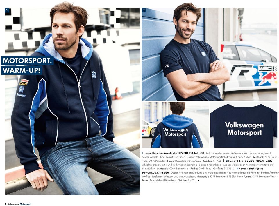 Dunkelblau/Blau/Grau Größen: S XXL 2 Herren T-Shirt 5GV.084.200.A E.
