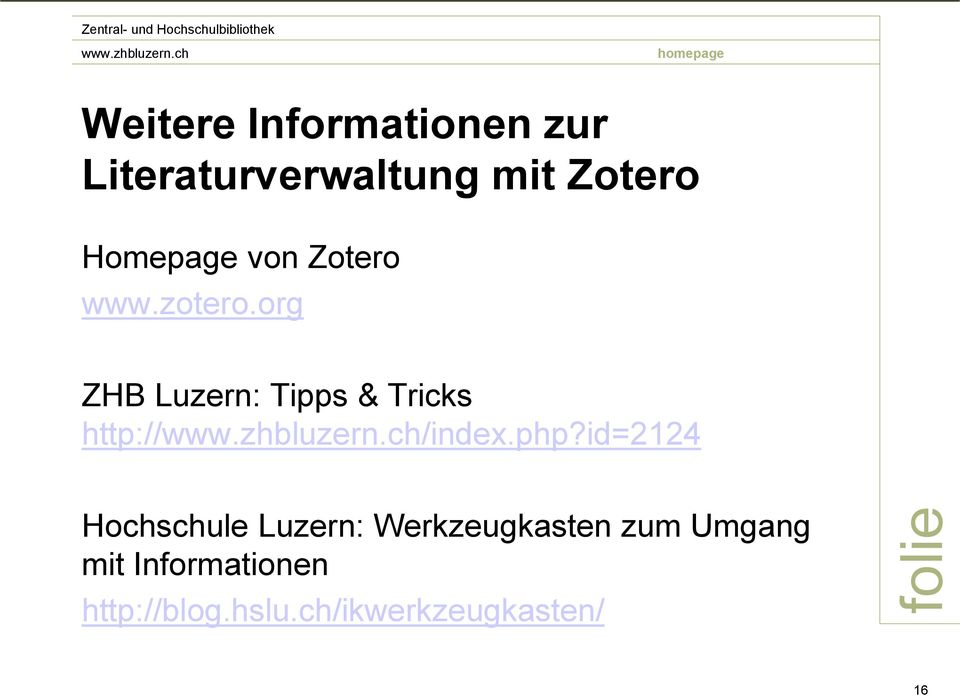 org ZHB Luzern: Tipps & Tricks http:///index.php?