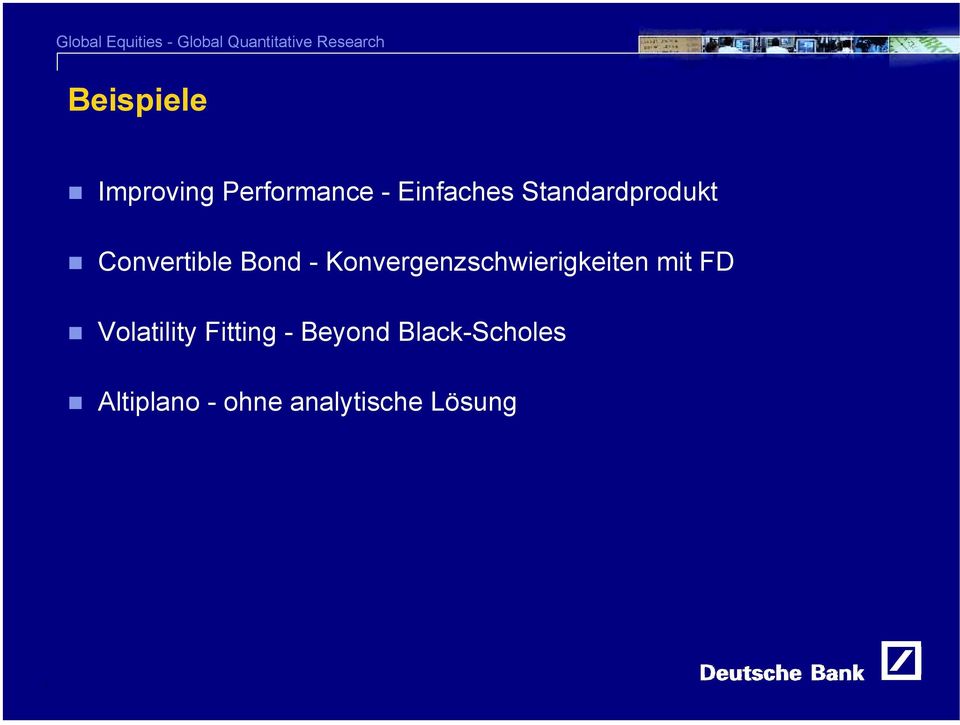 Konvergenzschwierigkeiten mit FD Volatility