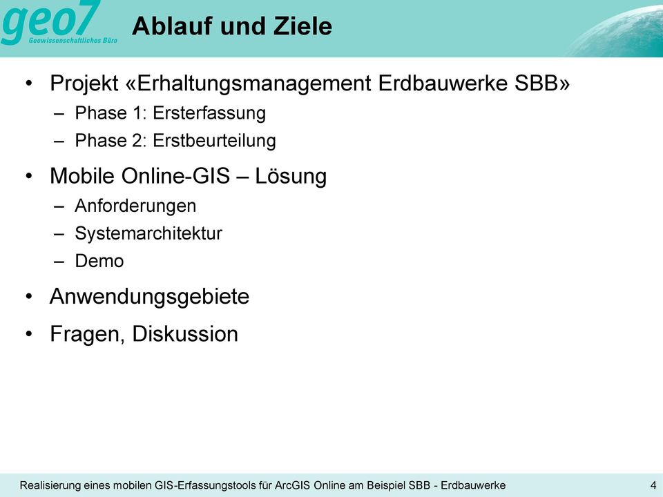 Erstbeurteilung Mobile Online-GIS Lösung