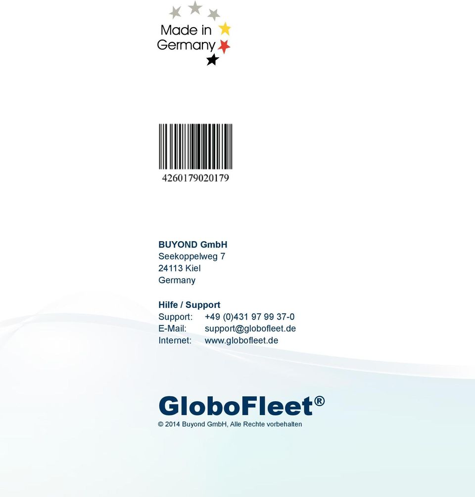 E-Mail: support@globofleet.de Internet: www.