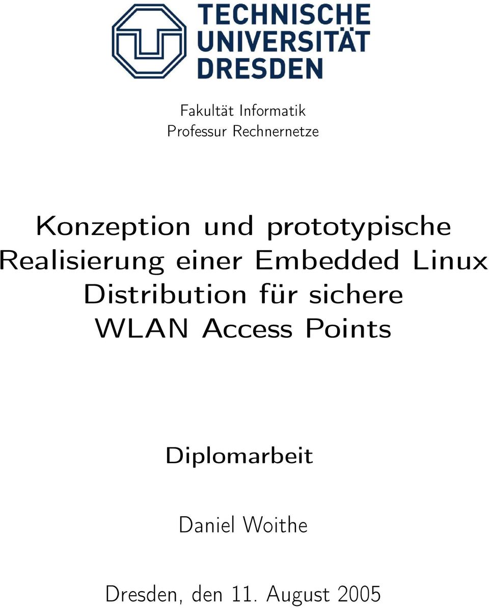 Embedded Linux Distribution für sichere WLAN Access