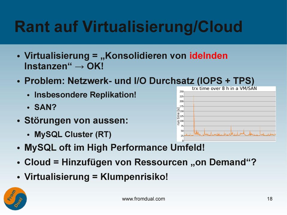 Störungen von aussen: MySQL Cluster (RT) MySQL oft im High Performance Umfeld!