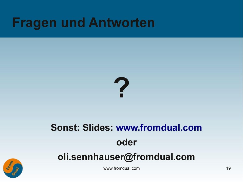 fromdual.com oder oli.