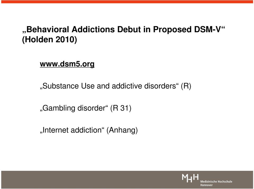 org Substance Use and addictive disorders