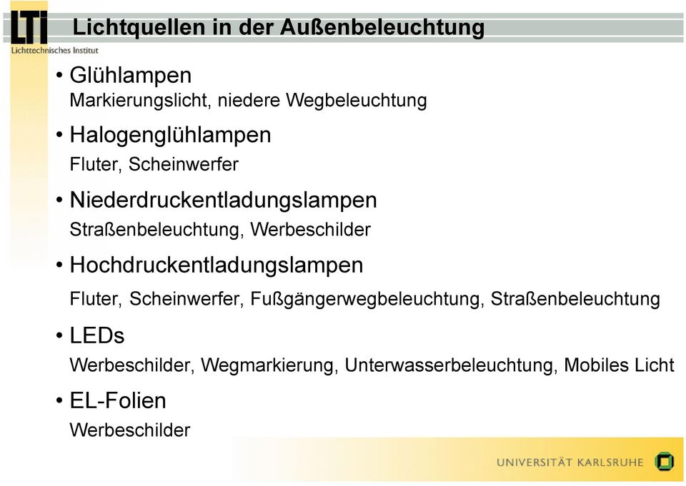 Werbeschilder Hochdruckentladungslampen Fluter, Scheinwerfer, Fußgängerwegbeleuchtung,