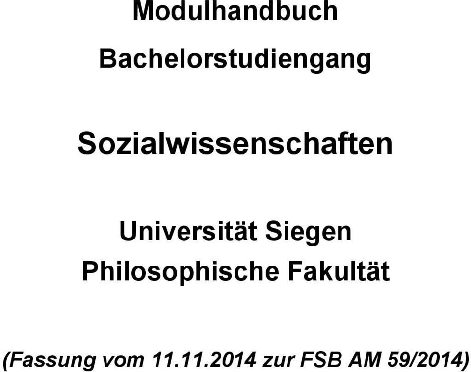 Siegen Philosophische Fakultät