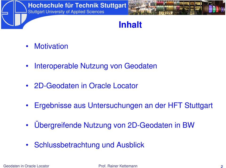 Stuttgart Übergreifende Nutzung von 2D-Geodaten in BW