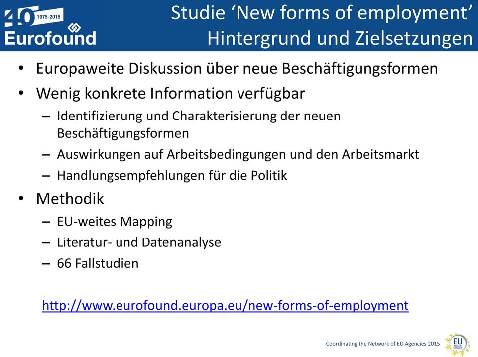Beschäftigungsformen Auswirkungen auf Arbeitsbedingungen und den Arbeitsmarkt Handlungsempfehlungen für die