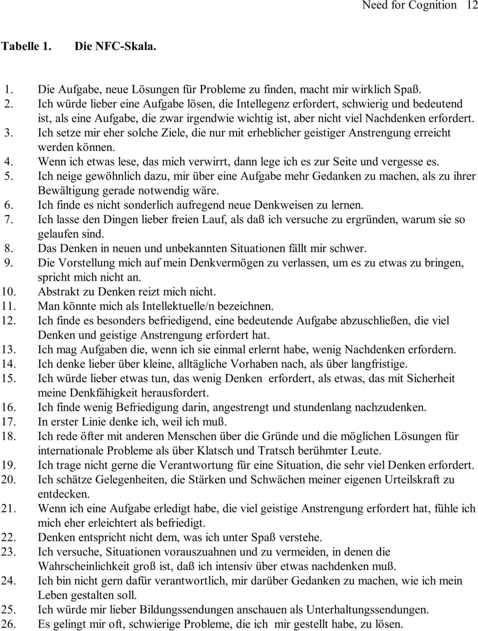 Ich setze mir eher solche Ziele, die nur mit erheblicher geistiger Anstrengung erreicht werden können. 4. Wenn ich etwas lese, das mich verwirrt, dann lege ich es zur Seite und vergesse es. 5.