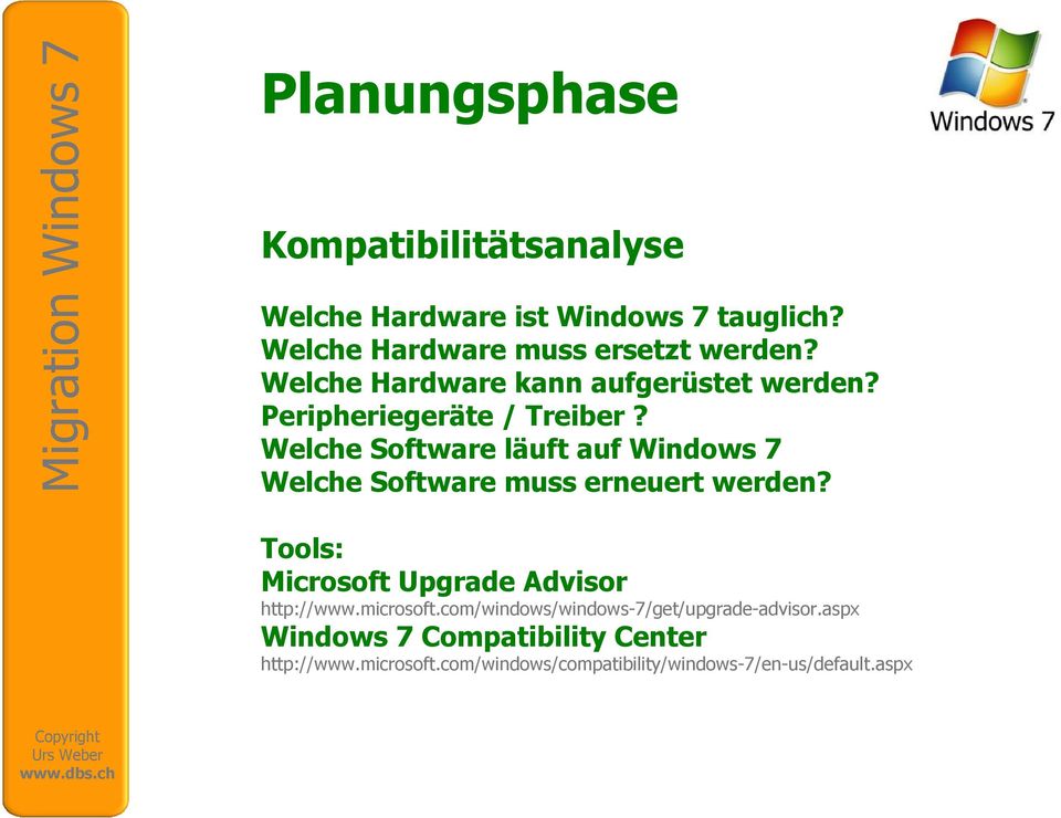 Welche Software läuft auf Windows 7 Welche Software muss erneuert werden?