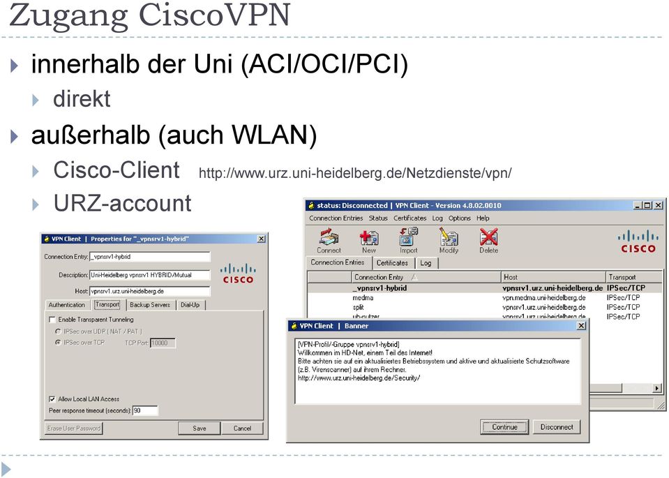 WLAN) Cisco-Client http://www.urz.