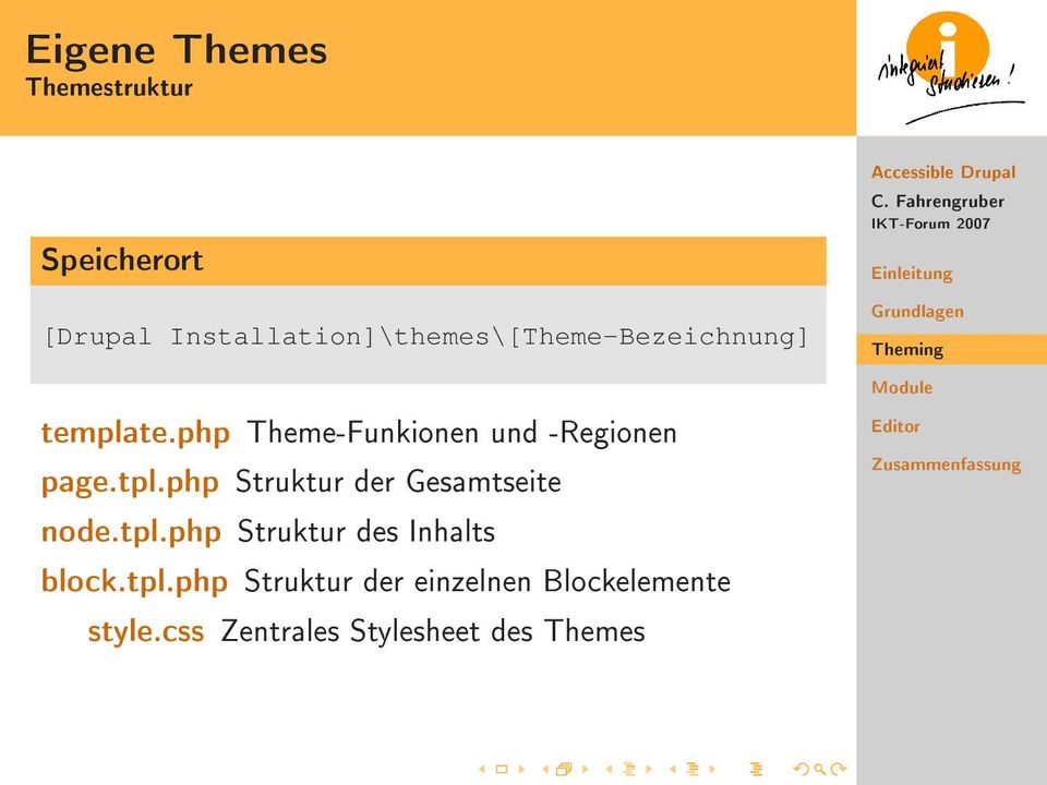 php Theme-Funkionen und -Regionen page.tpl.