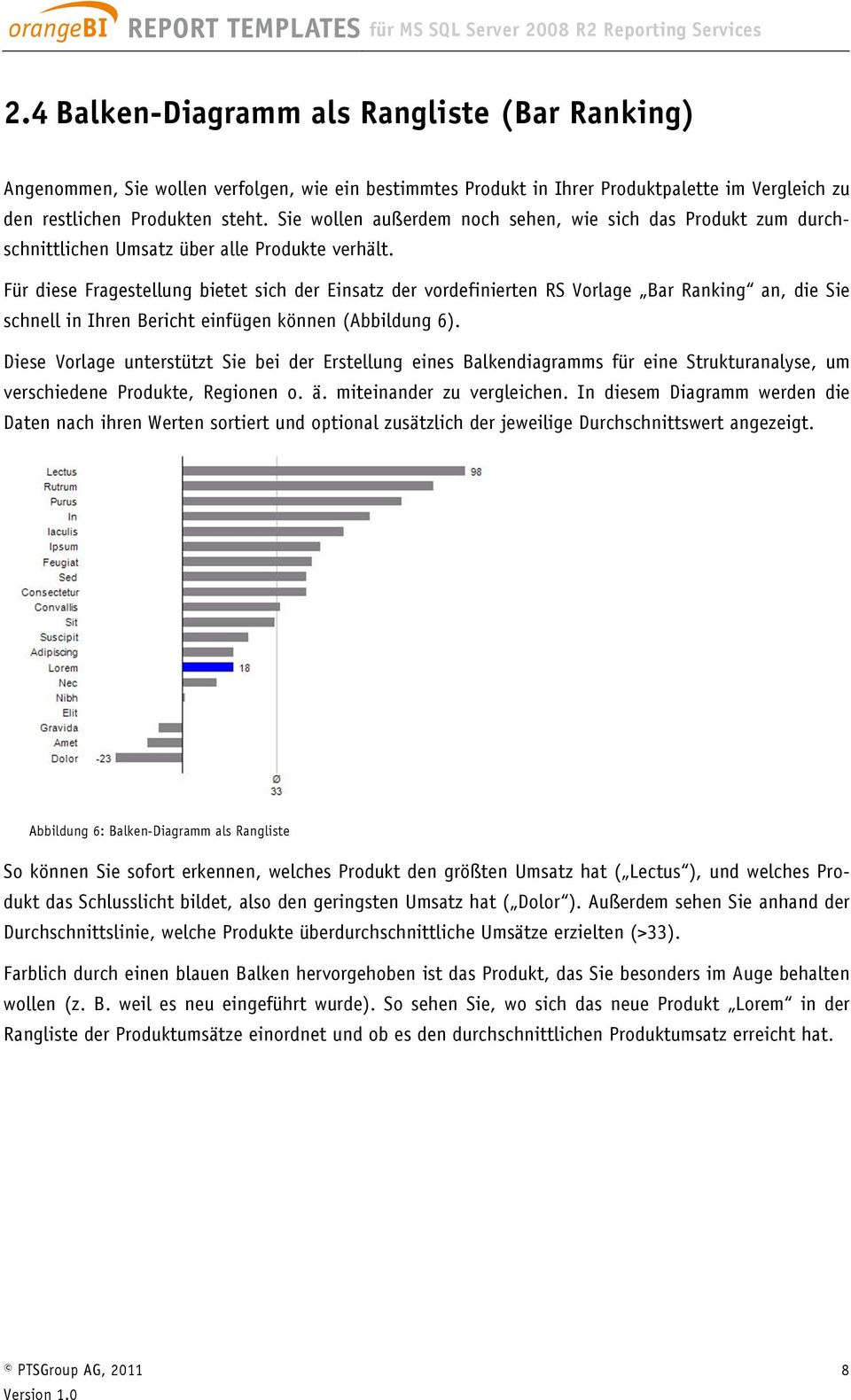 FürdieseFragestellungbietetsichderEinsatzdervordefiniertenRSVorlage BarRanking an,diesie schnellinihrenberichteinfügenkönnen(abbildung6).