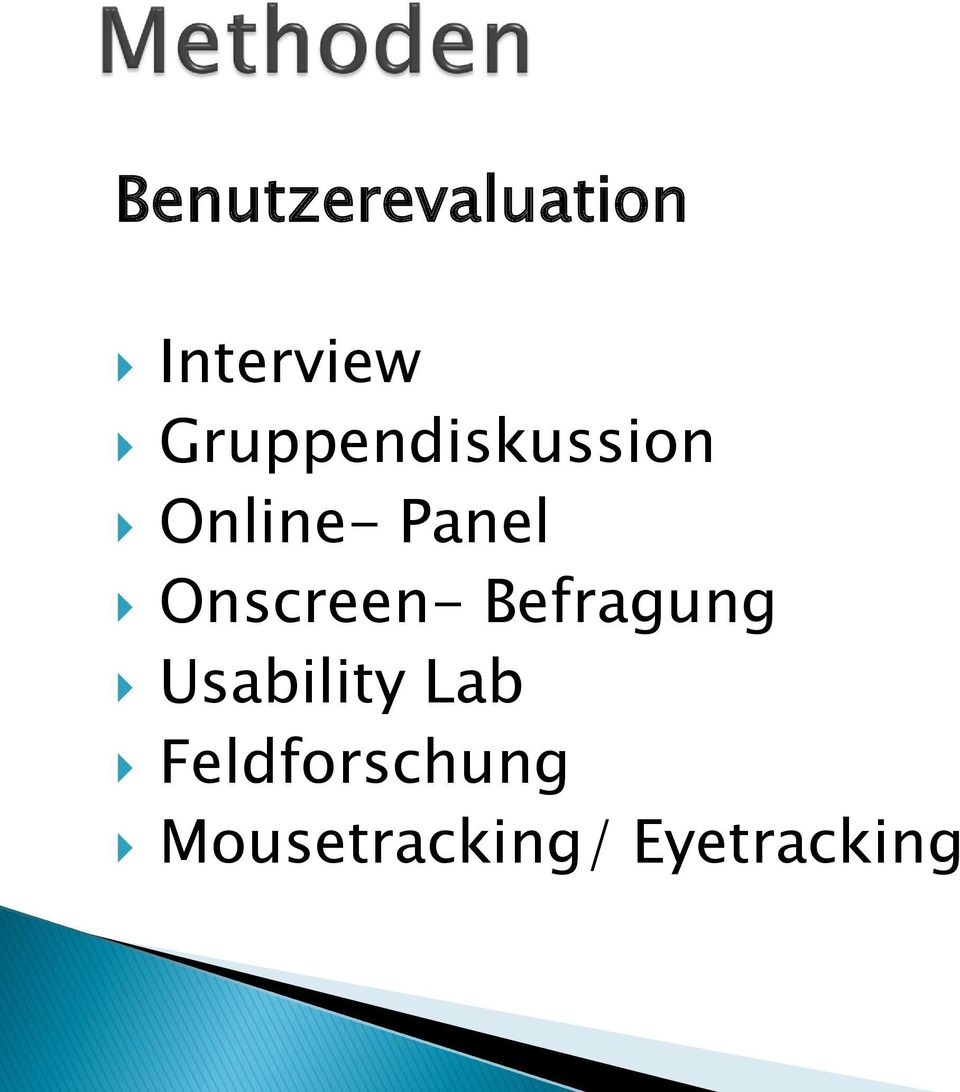 Onscreen- Befragung Usability Lab