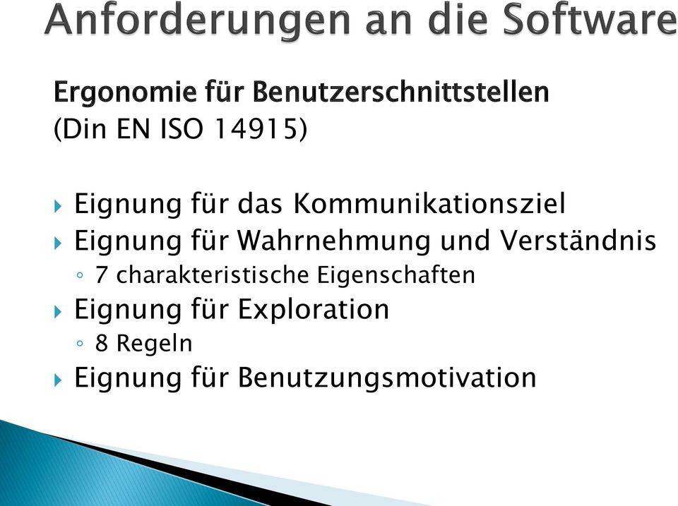 Wahrnehmung und Verständnis 7 charakteristische