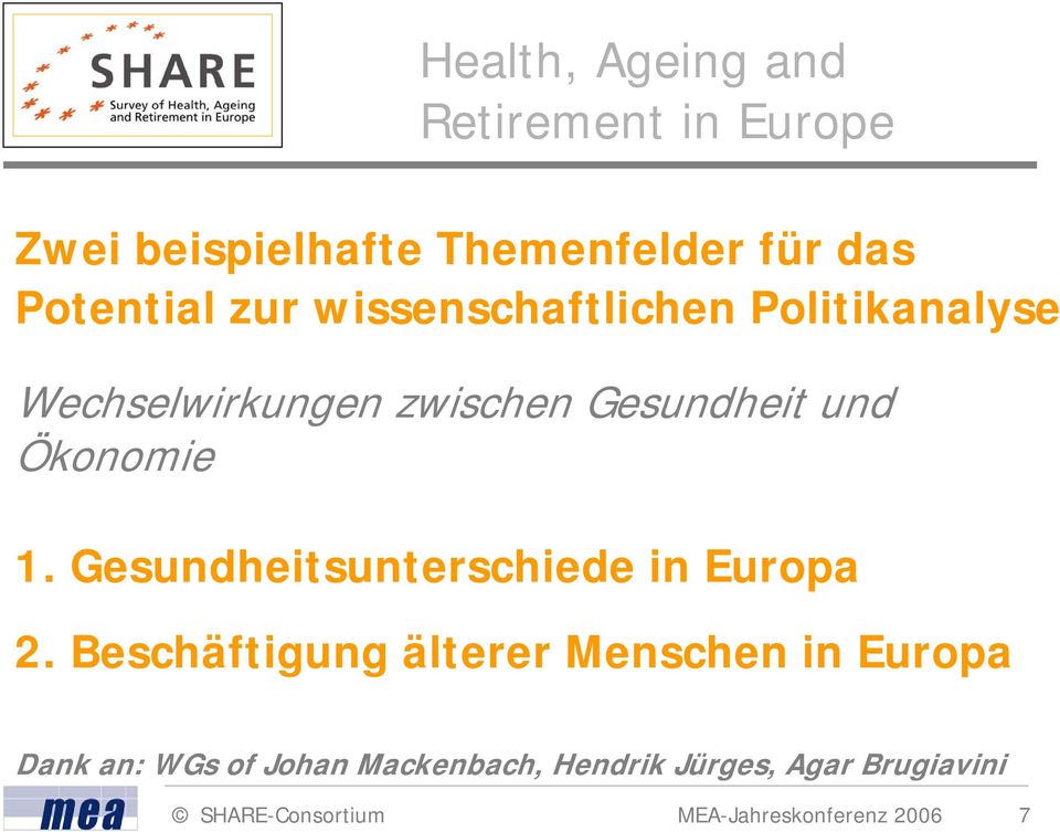 Gesundheitsunterschiede in Europa 2.