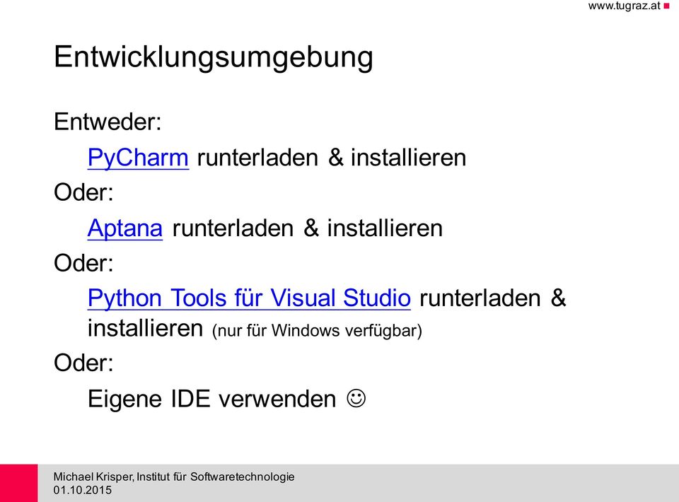 installieren Python Tools für Visual Studio runterladen