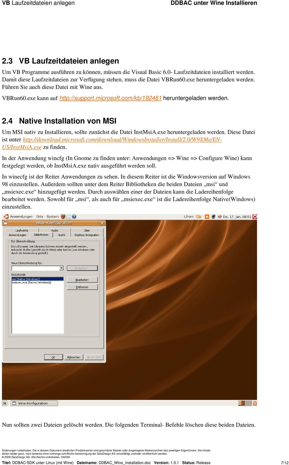 com/kb/192461 heruntergeladen werden. 2.4 Native Installation von MSI Um MSI nativ zu Installieren, sollte zunächst die Datei InstMsiA.exe heruntergeladen werden.