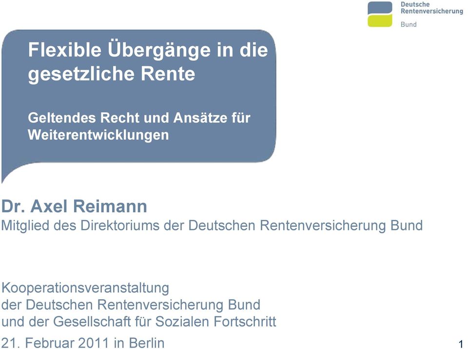 Axel Reimann Mitglied des Direktoriums der Deutschen Rentenversicherung Bund