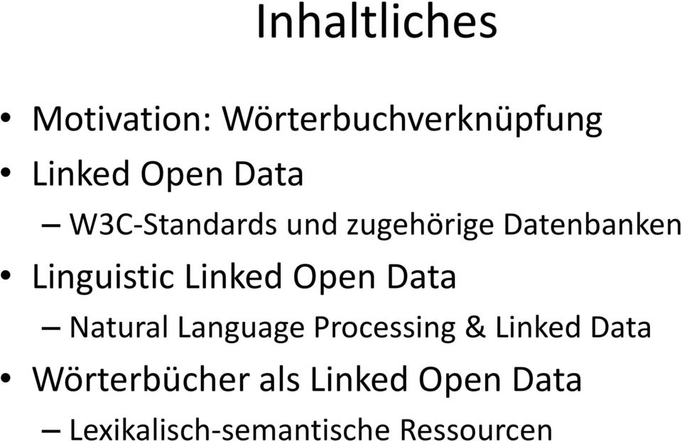 Linked Open Data Natural Language Processing & Linked Data