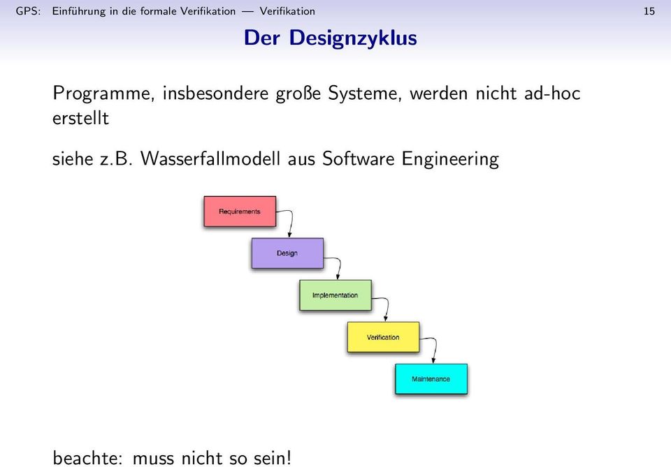 Systeme, werden nicht ad-hoc erstellt siehe z.b.