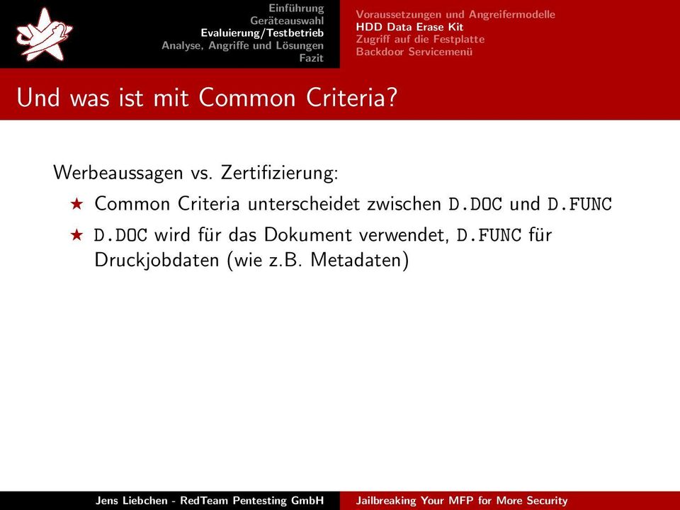 Zertifizierung: Common Criteria unterscheidet zwischen D.DOC und D.