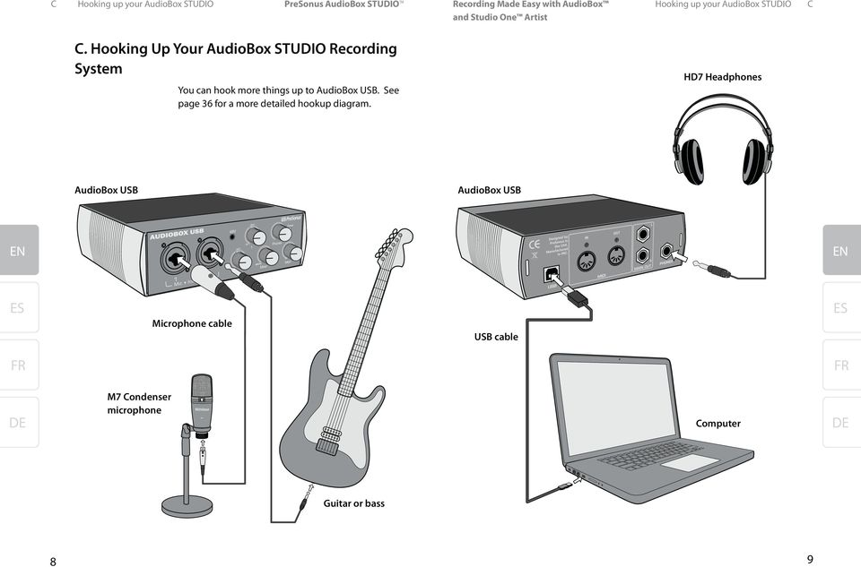 Hooking Up Your AudioBox STUDIO Recording System You can hook more things up to AudioBox USB.