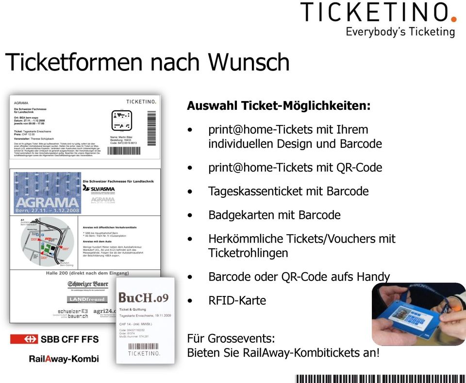 Barcode Badgekarten mit Barcode Herkömmliche Tickets/Vouchers mit Ticketrohlingen