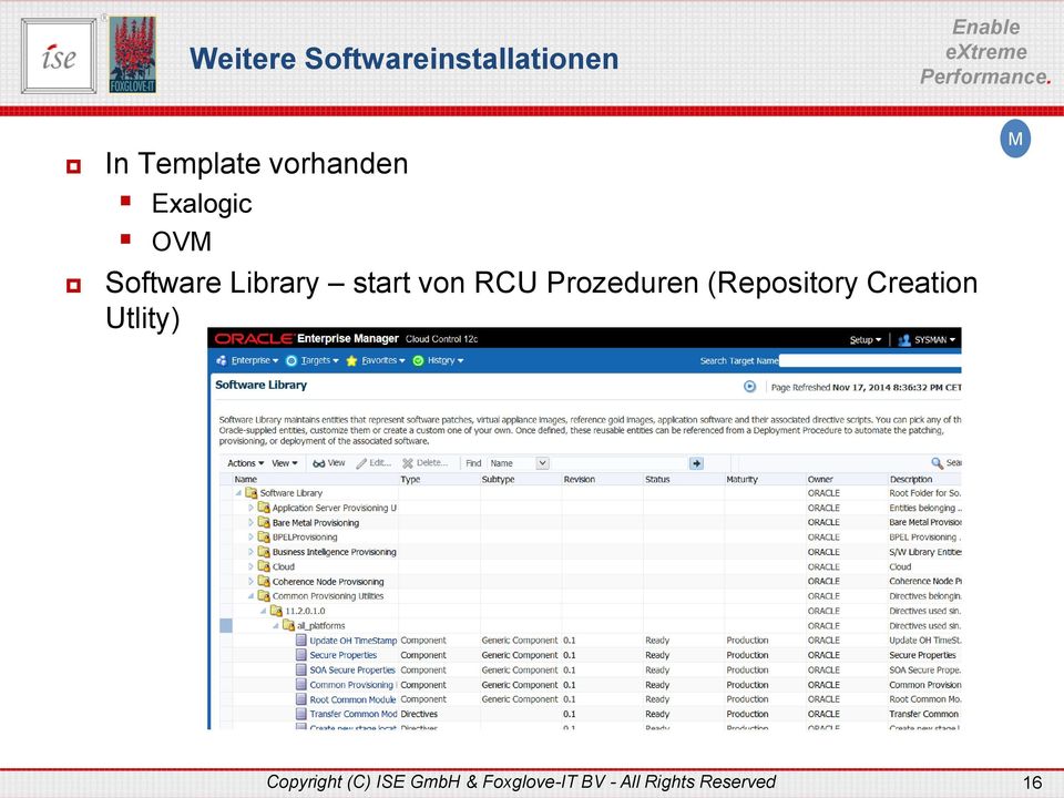 de M Software Library start von RCU Prozeduren