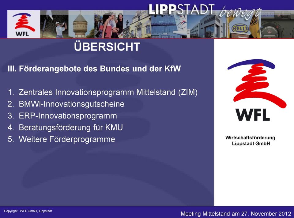BMWi-Innovationsgutscheine 3. ERP-Innovationsprogramm 4.