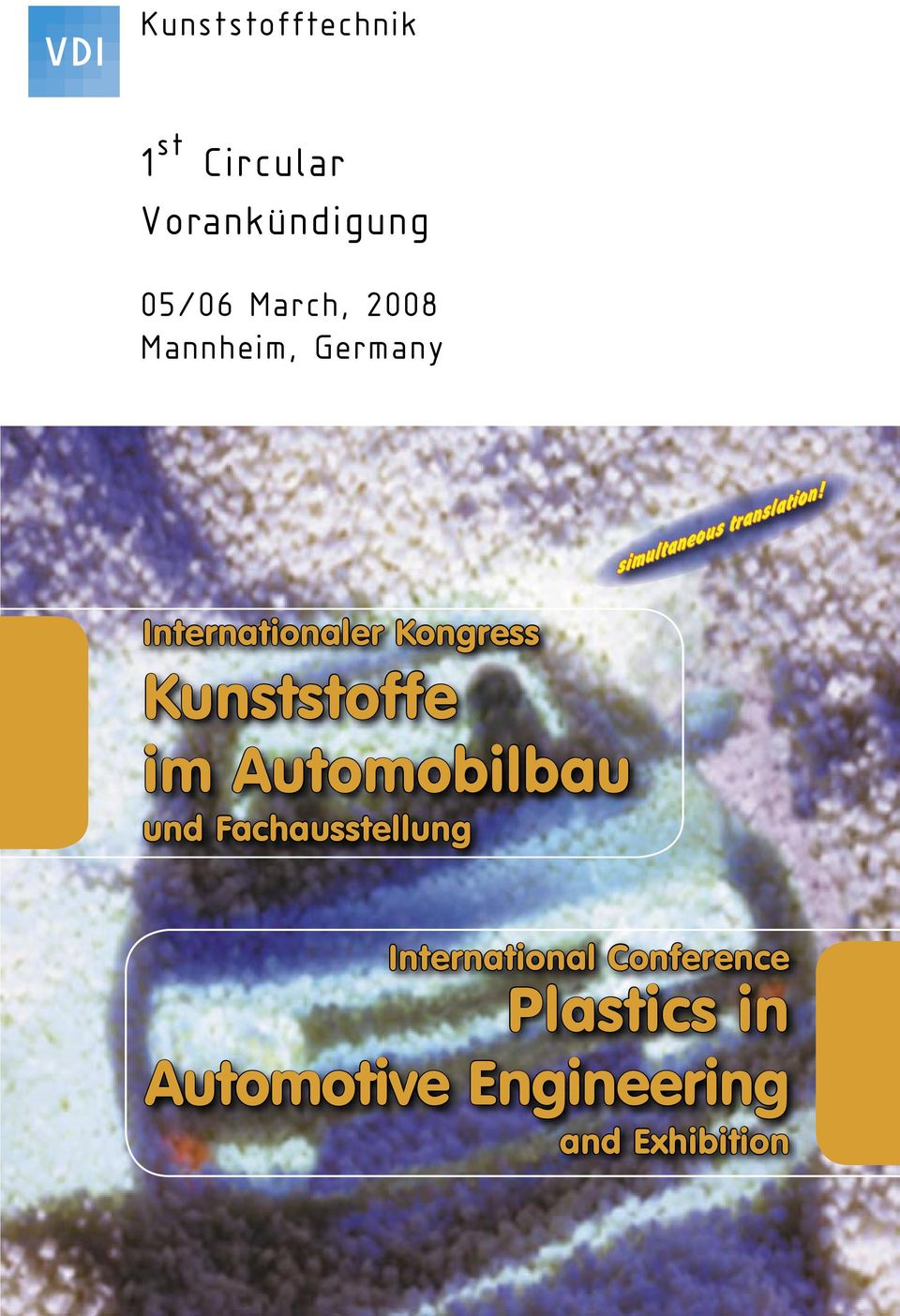 Internationaler Kongress Kunststoffe im Automobilbau und