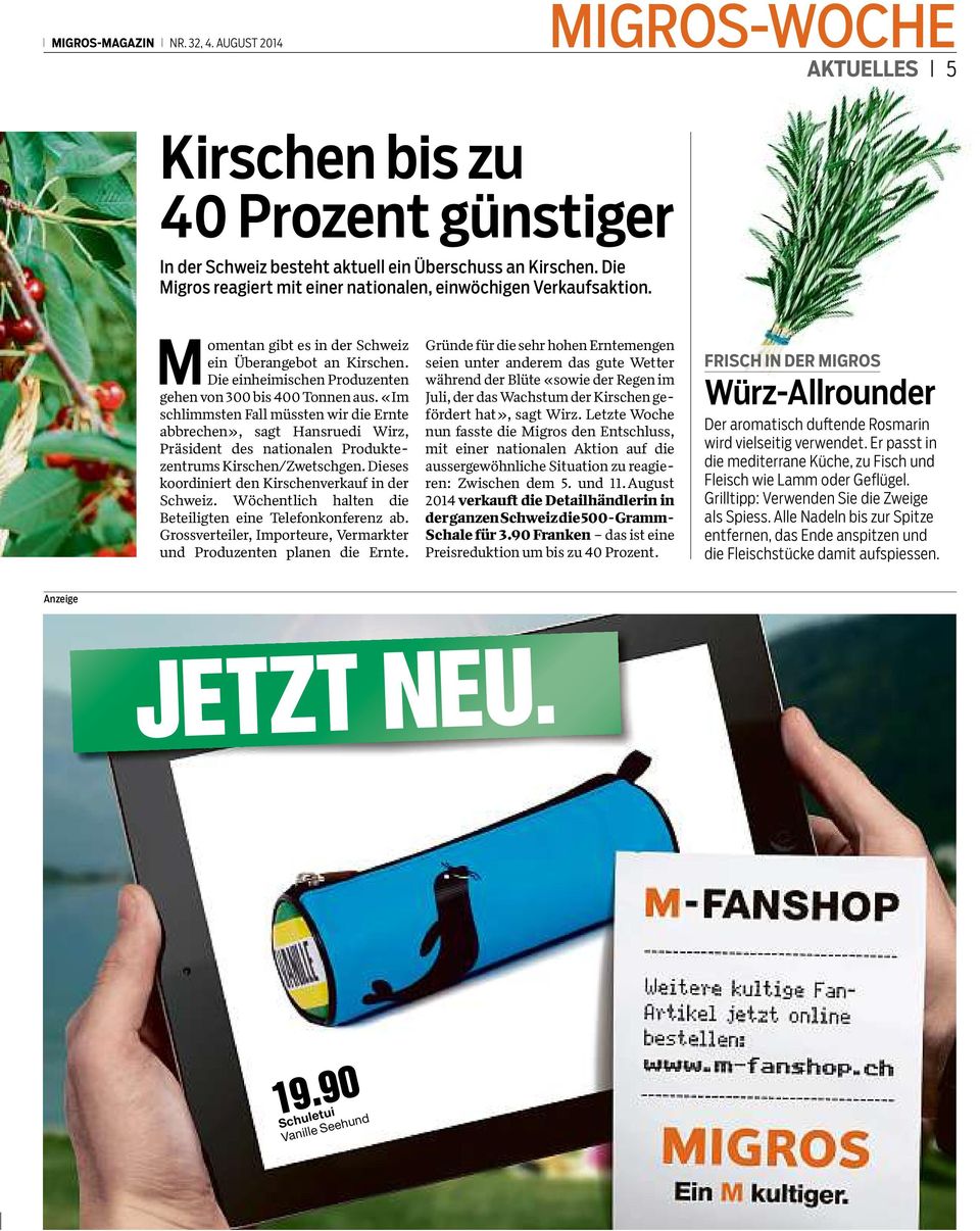 «Im schlimmsten Fall müssten wir die Ernte abbrechen», sagt Hansruedi Wirz, Präsident des nationalen Produktezentrums Kirschen/Zwetschgen. Dieses koordiniert den Kirschenverkauf in der Schweiz.