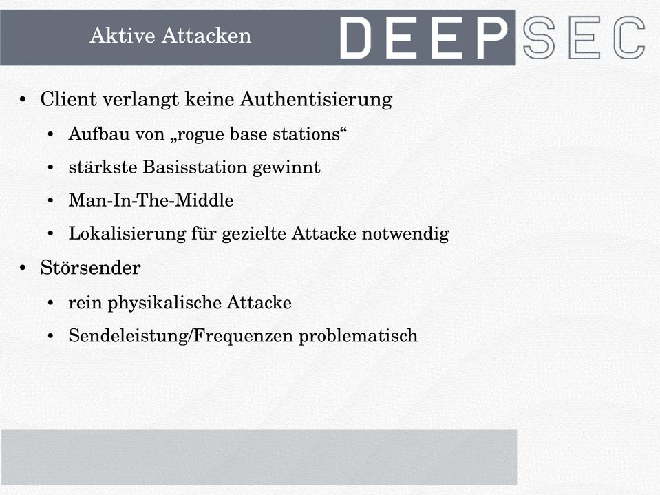 Middle LokalisierungfürgezielteAttackenotwendig Störsender