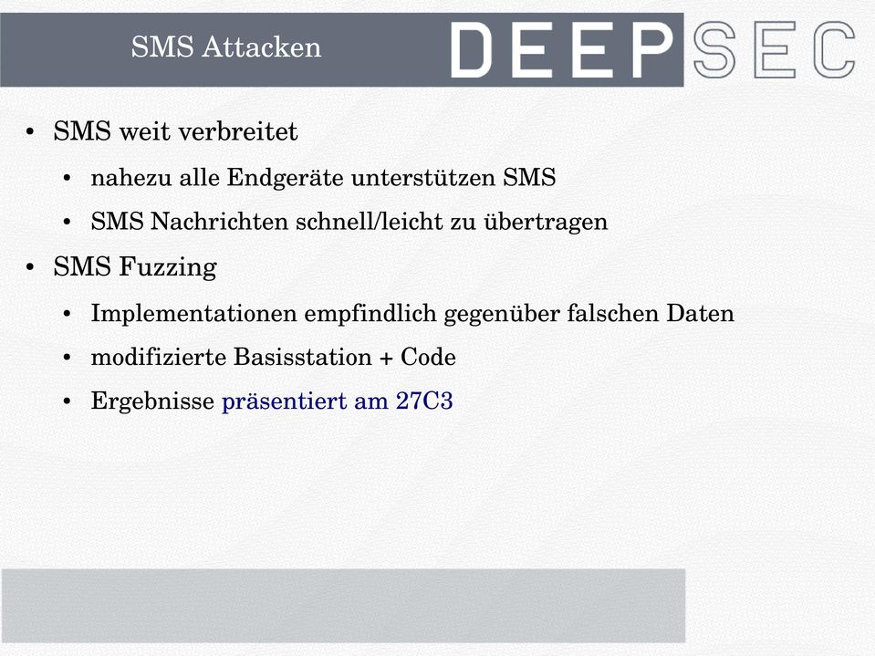 SMSNachrichtenschnell/leichtzuübertragen SMSFuzzing