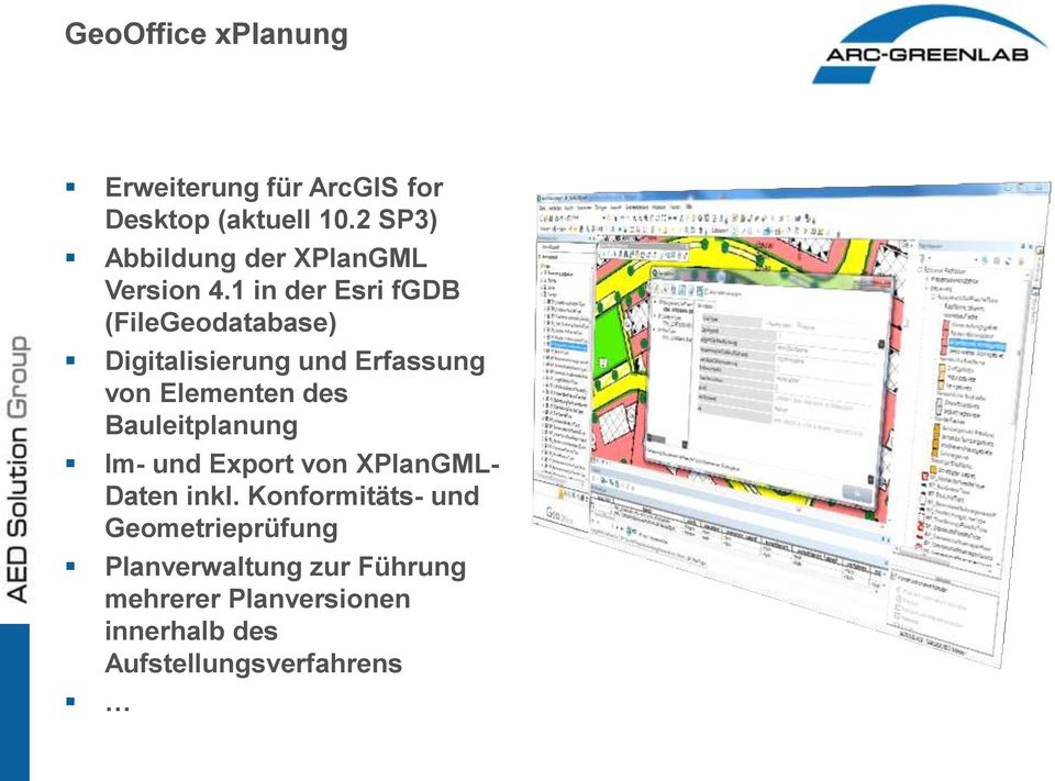 Bauleitplanung Im- und Export von XPlanGML- Daten inkl.