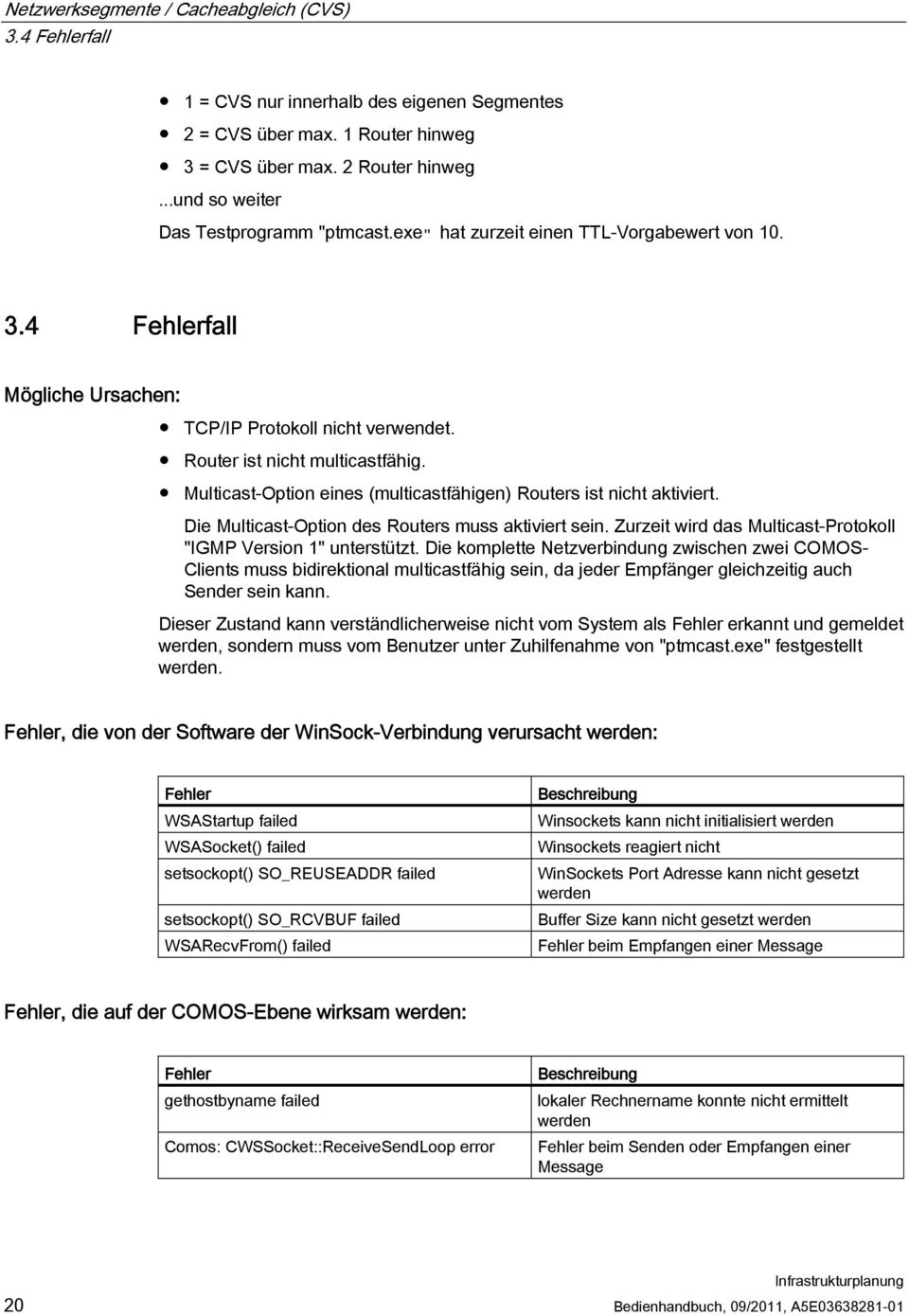 Multicast-Option eines (multicastfähigen) Routers ist nicht aktiviert. Die Multicast-Option des Routers muss aktiviert sein. Zurzeit wird das Multicast-Protokoll "IGMP Version 1" unterstützt.