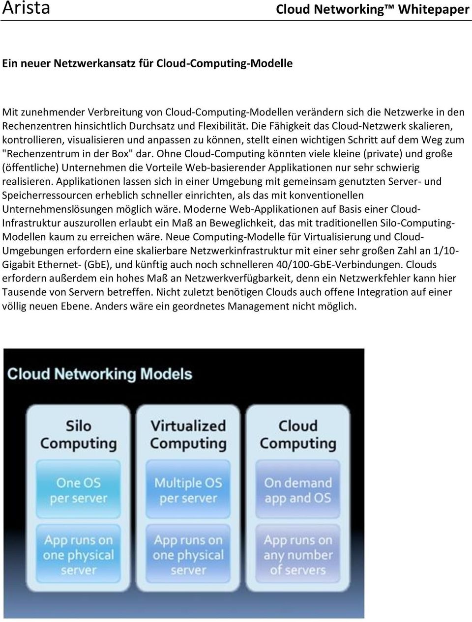 Die Fähigkeit das Cloud-Netzwerk skalieren, kontrollieren, visualisieren und anpassen zu können, stellt einen wichtigen Schritt auf dem Weg zum "Rechenzentrum in der Box" dar.