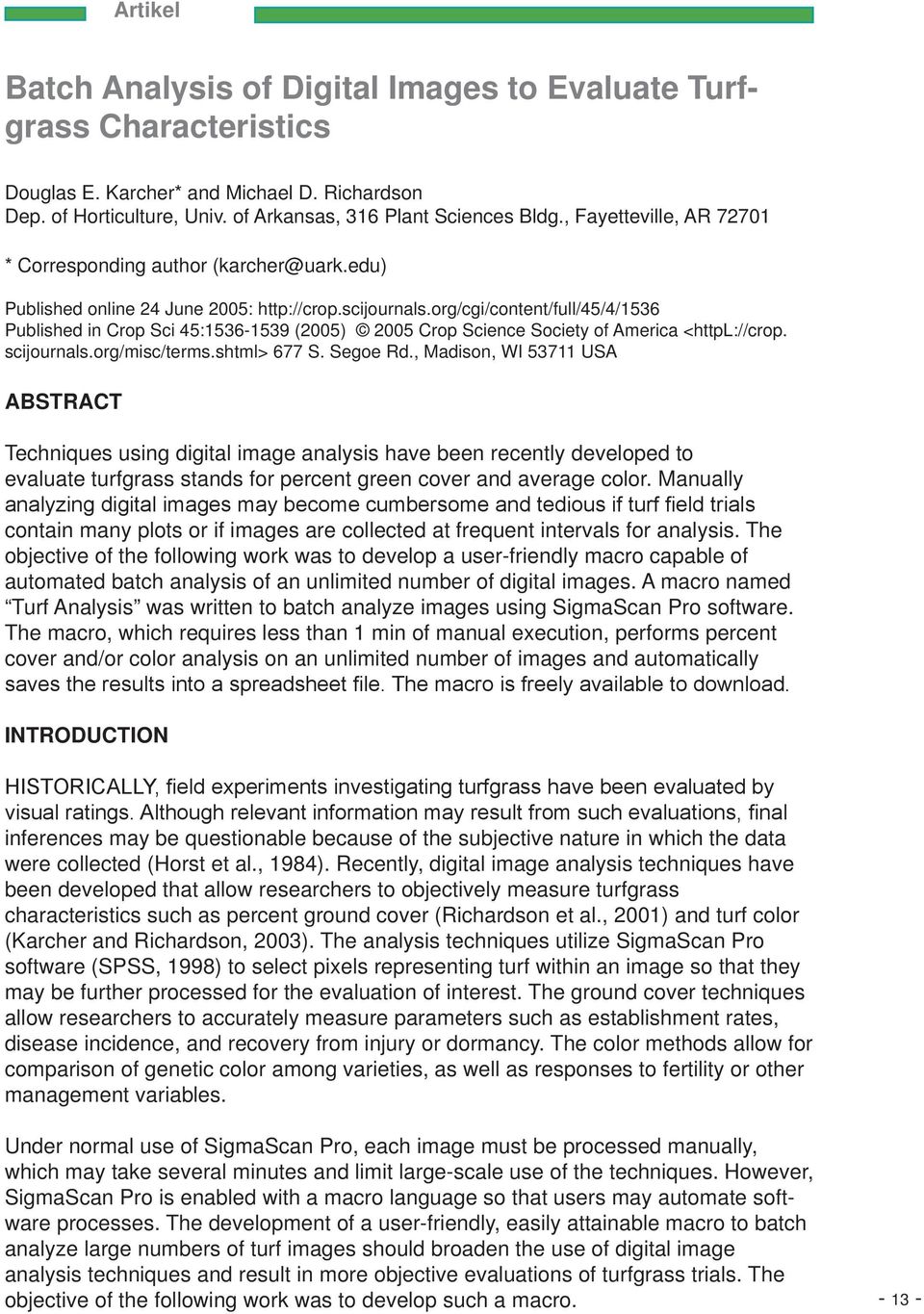 org/cgi/content/full/45/4/1536 Published in Crop Sci 45:1536-1539 (2005) 2005 Crop Science Society of America <httpl://crop. scijournals.org/misc/terms.shtml> 677 S. Segoe Rd.