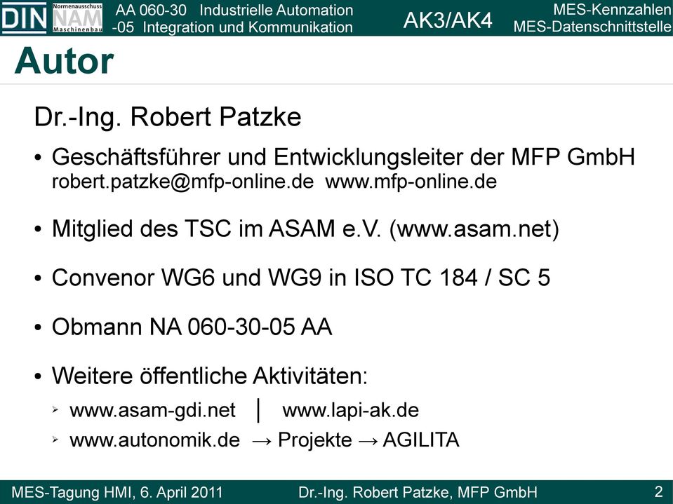 patzke@mfp-online.de www.mfp-online.de Mitglied des TSC im ASAM e.v. (www.asam.