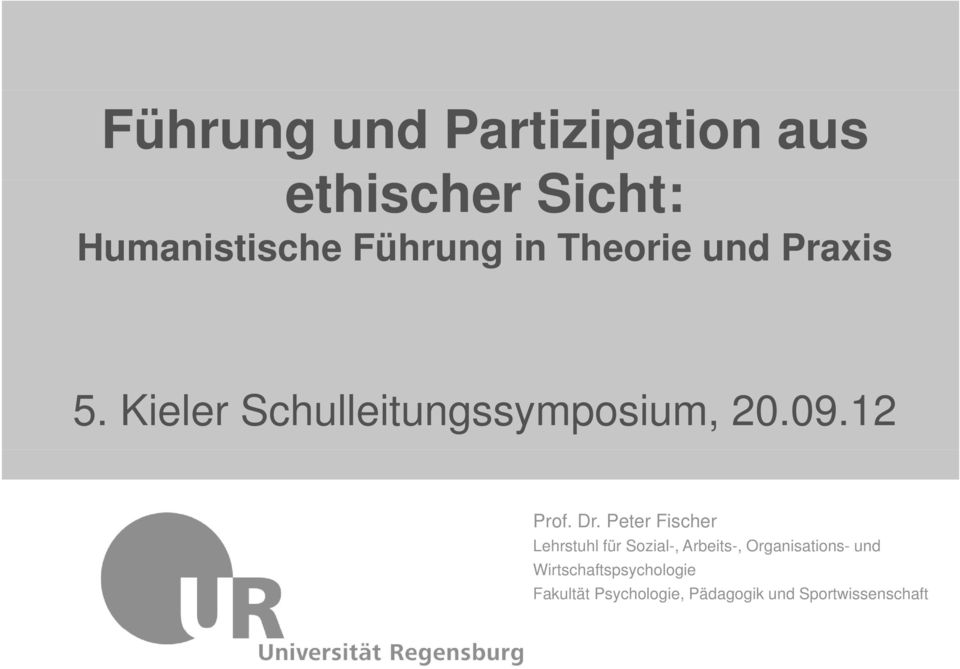 Kieler Schulleitungssymposium, 20.09.