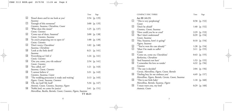 141] Everything as I left it 1:24 [p. 141], ess Out you come, you vile seducer 2:54 [p. 141], ess You called, sir? 1:21 [p. 143],, ess I cannot believe it 3:31 [p.