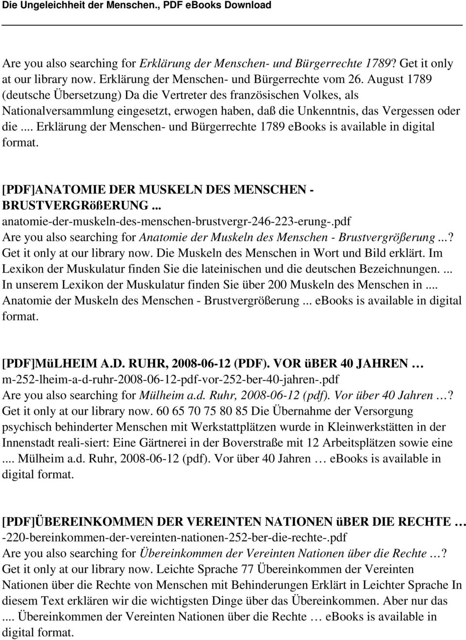 .. Erklärung der Menschen- und Bürgerrechte 1789 ebooks is available in digital [PDF]ANATOMIE DER MUSKELN DES MENSCHEN - BRUSTVERGRößERUNG... anatomie-der-muskeln-des-menschen-brustvergr-246-223-erung-.