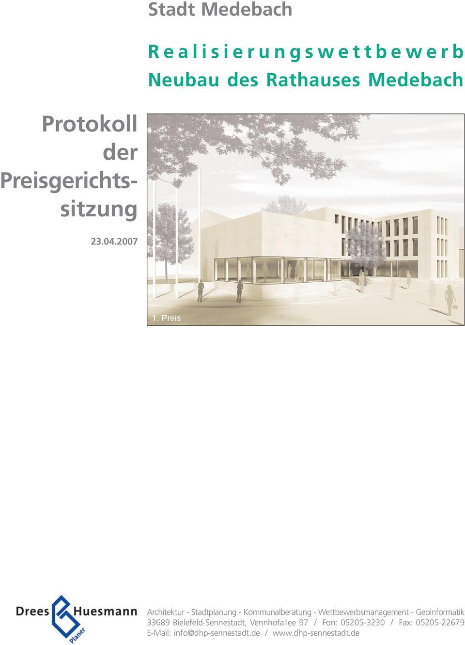 Preis Architektur - Stadtplanung - Kommunalberatung - Wettbewerbsmanagement -