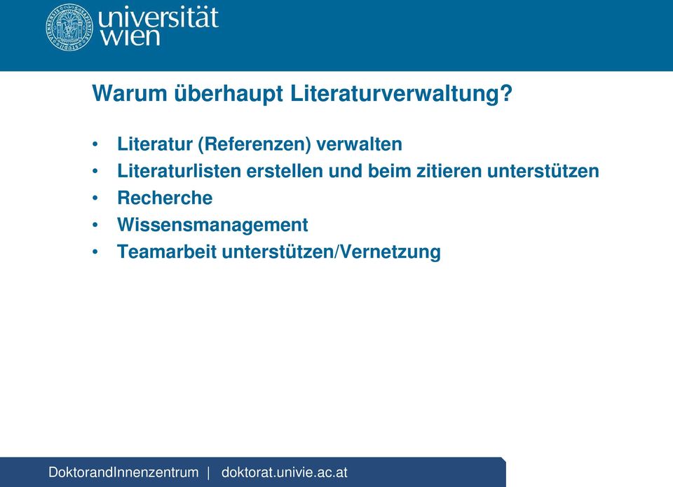 Literaturlisten erstellen und beim zitieren