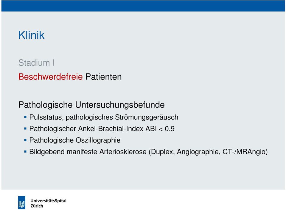 Pathologischer Ankel-Brachial-Index ABI < 0.