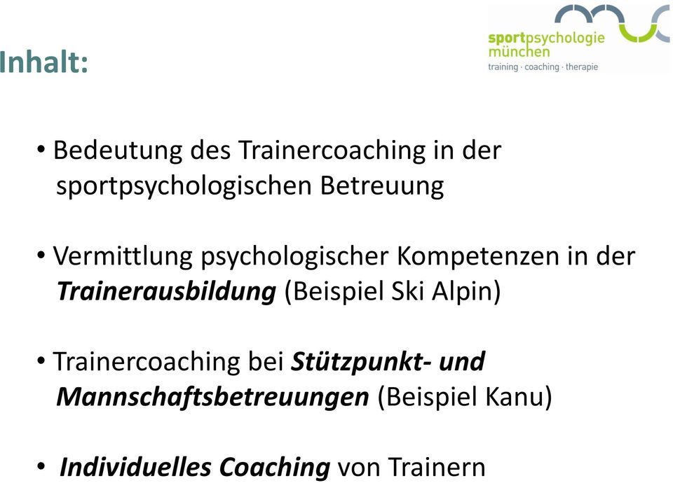 Trainerausbildung (Beispiel Ski Alpin) Trainercoaching bei
