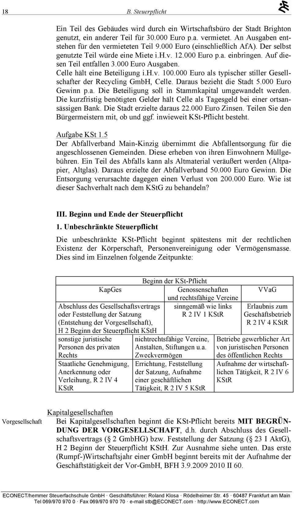 000 Euro als typischer stiller Gesellschafter der Recycling GmbH, Celle. Daraus bezieht die Stadt 5.000 Euro Gewinn p.a. Die Beteiligung soll in Stammkapital umgewandelt werden.